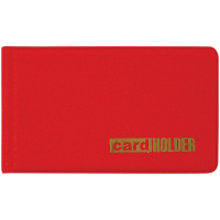 картинка Визитница карманная OfficeSpace на 20 визиток, 65*110мм, ПВХ, красный в разных цветах с печатью логотипа.