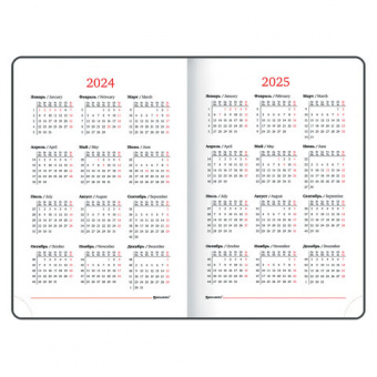 картинка Ежедневник датированный 2024 А5 138x213 мм, BRAUBERG "Favorite", под кожу, черный, 114825 в разных цветах с печатью логотипа.